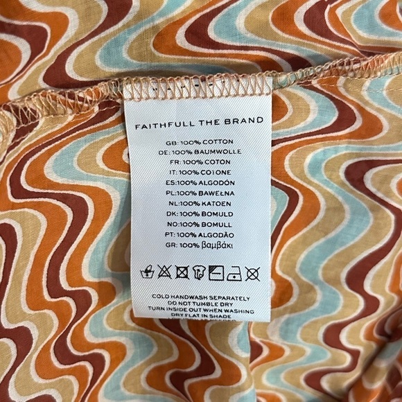 Faithfull the Brand Montero Pull-On Cover Up Pants Vadella Handmade Boho Flowy 6 - Picture 15 of 16